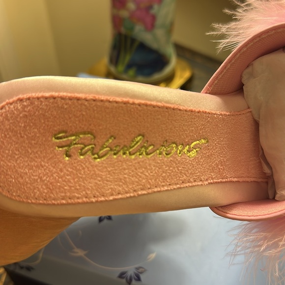 Pleaser Pink Feathered Women's Heels - Picture 8 of 16